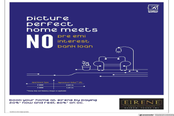 Book your home by paying 20% now and rest 80% on OC at Runwal Eirene in Mumbai